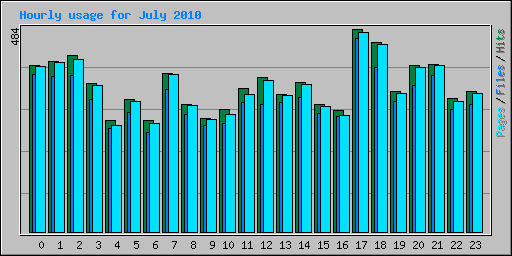 Hourly usage for July 2010
