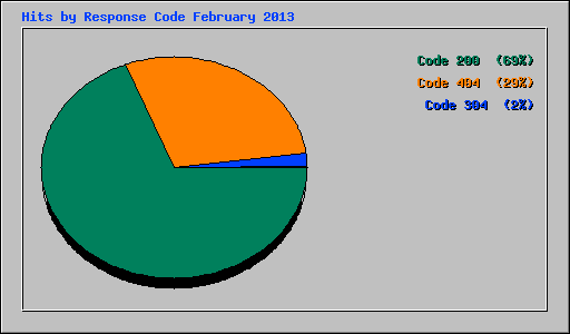 Hits by Response Code February 2013